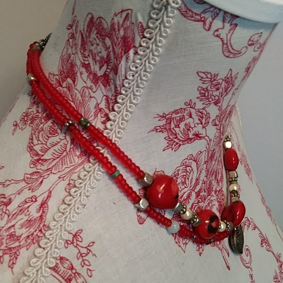 Vintage double strand beaded necklace - Picture 3 of 6